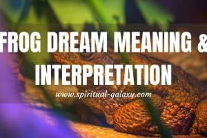 Frog Dream Meaning & Interpretation: Nothing To Fear!