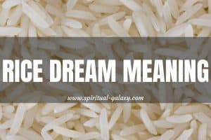 Rice Dream Meaning: A Wake Up Call
