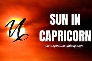 Sun In Capricorn: A Chilling Sun